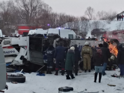 Главное управление МЧС России по Забайкальскому краю Падение автобуса в Забайкалье