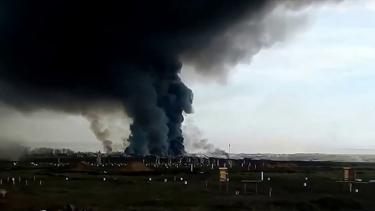 Скриншот с YouTube Взрыв на военном полигоне под Архангельском