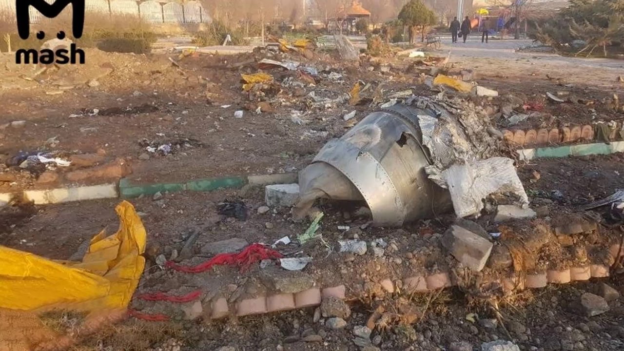 Скриншот с YouTube Крушение Boeing 737 МАУ в Иране