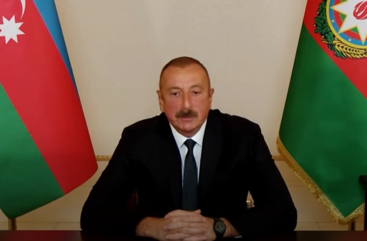 Ильхам Алиев. Стоп-кадр из видео в YouTube Ильхам Алиев