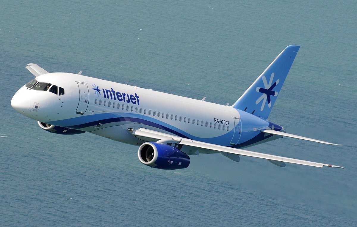 SSJ 100 Interjet. Фото SuperJet International с сайта wikimedia.org SSJ 100 Interjet