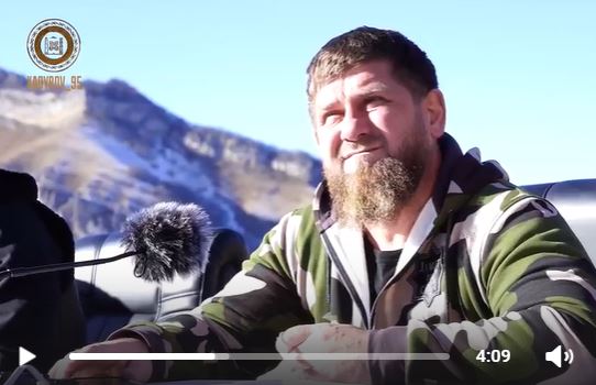 Стоп-кадр из видео на странице Рамзана Кадырова в соцсети