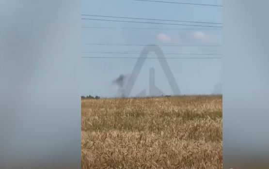 Кадр видео с места крушения самолета