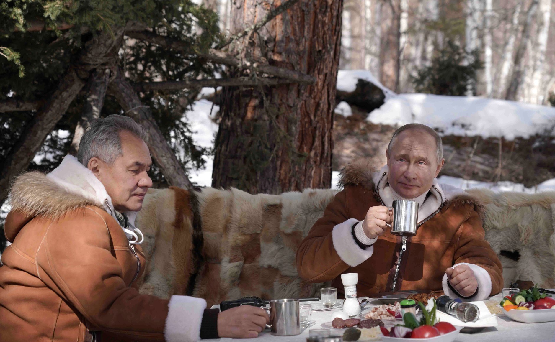 Путин и Шойгу на отдыхе © Пресс-служба Кремля © Пресс-служба Кремля