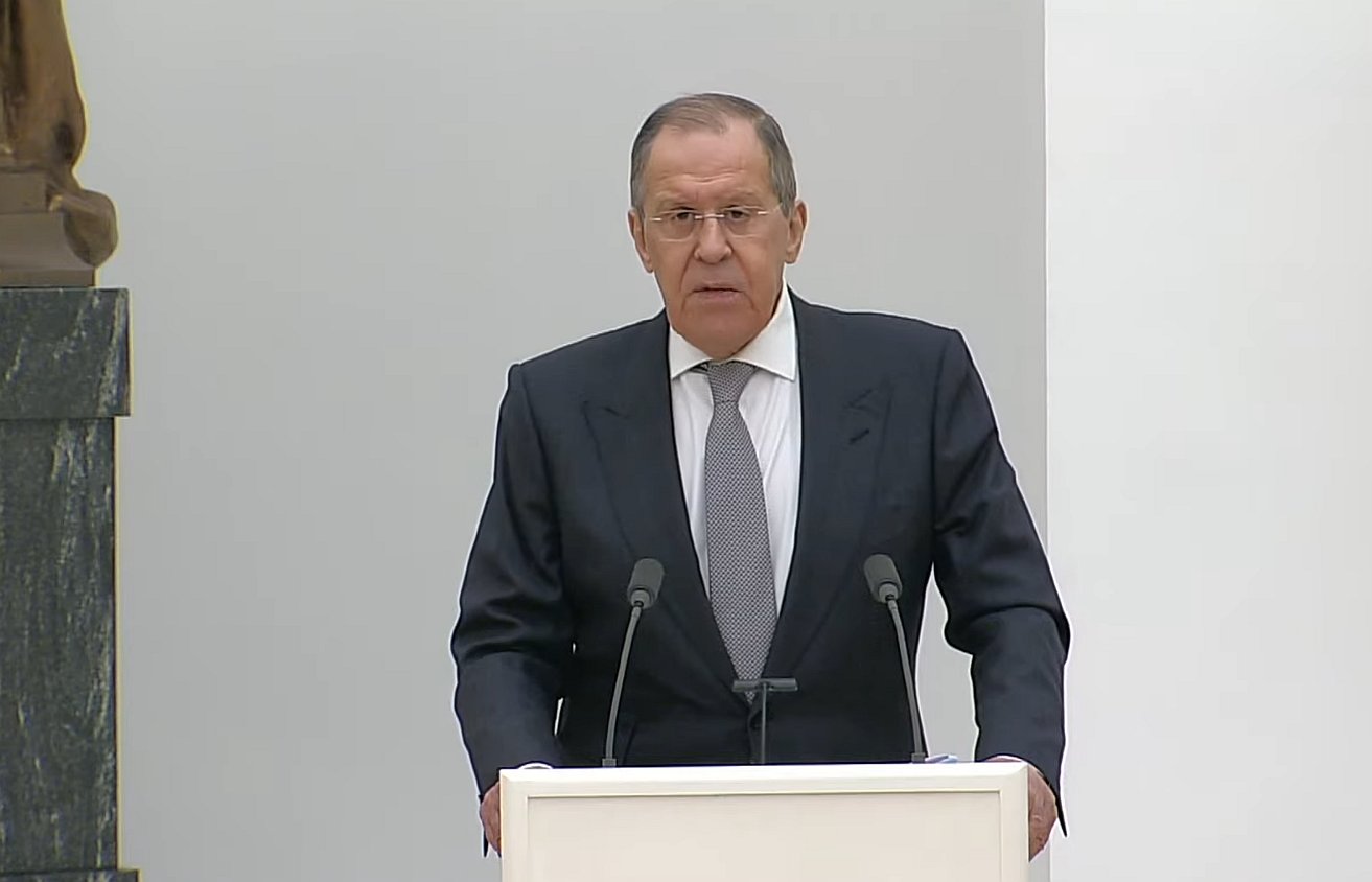 Сергей Лавров © KM.RU, Стоп-кадр из видеотрансляции