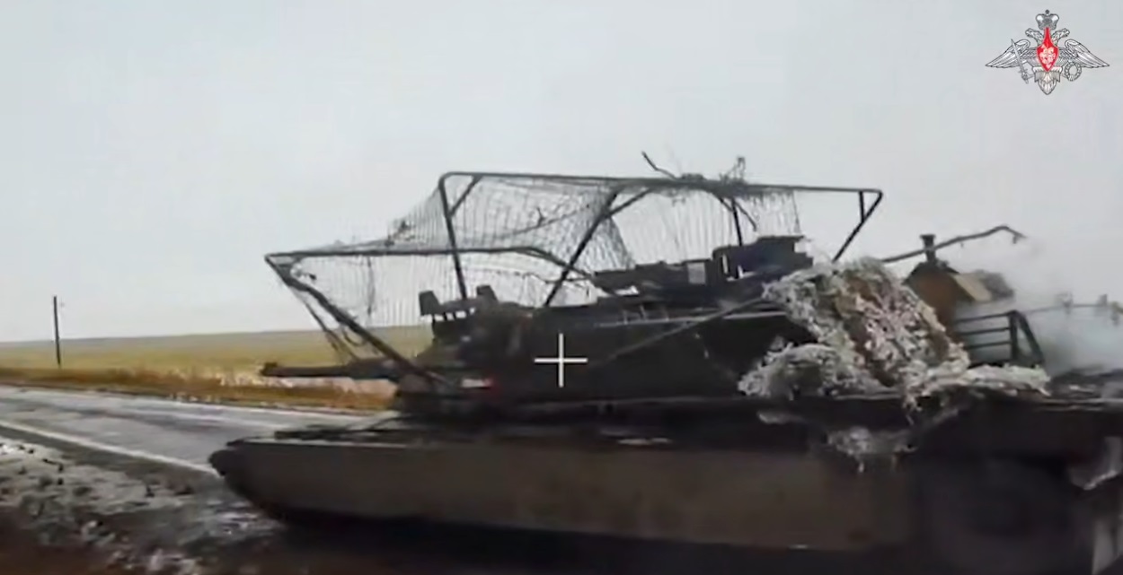 Один из уничтоженных танков M1 Abrams в зоне СВО