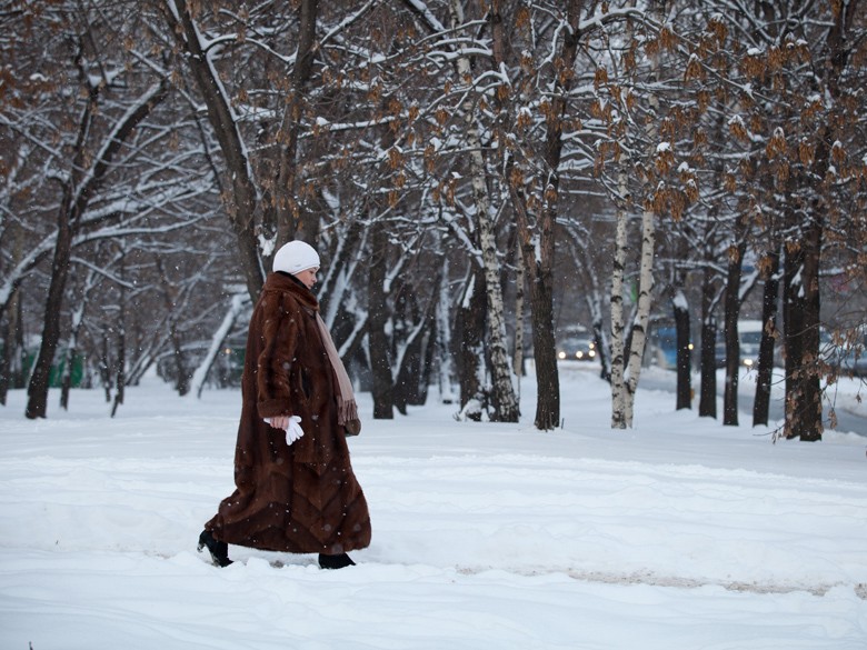 Снегопад в Москве 