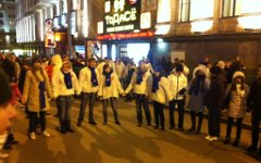 Участники акции на Триумфальной площади 6 декабря, фото пользователя Twitter