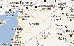 Сирия на карте © изображение с сайта maps.google.com